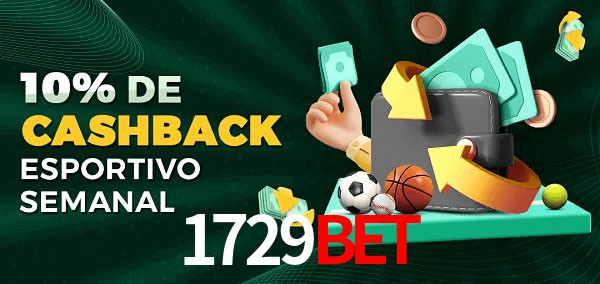 10% de bônus de cashback na 1729bet