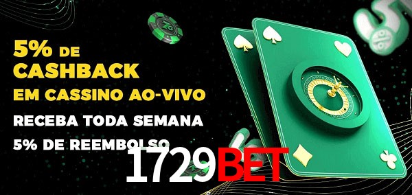 Promoções do cassino ao Vivo 1729bet
